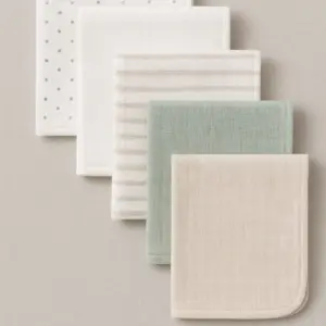 Muslin Burp Cloths - 5 Pack